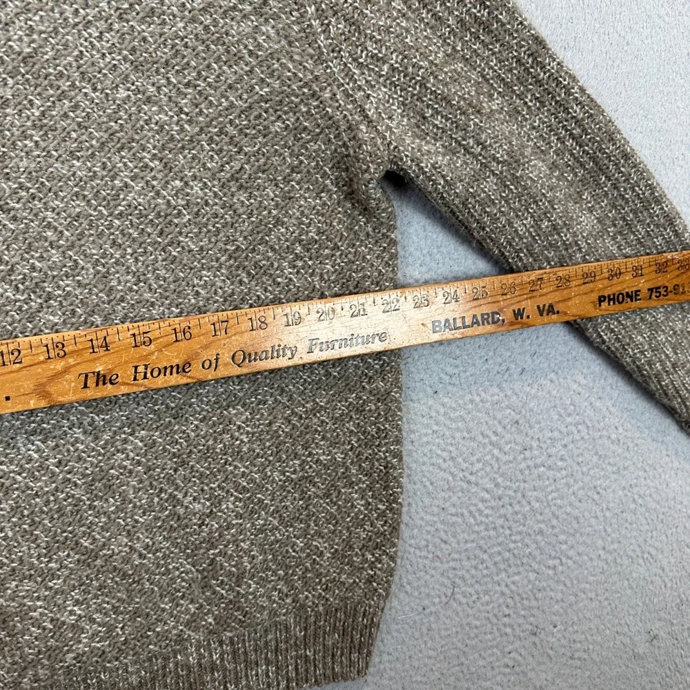 Banana Republic Sweater Men Large Brown Marled Wool Textured Roll Neck Fisherman